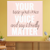 インスピレーションあなたの音声問題モチベーション引用文 キャンバスプリント (インサイチュ (リビング))