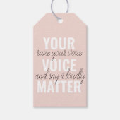 インスピレーションあなたの音声問題モチベーション引用文 ギフトタグ (正面)