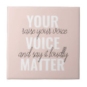 インスピレーションあなたの音声問題モチベーション引用文 タイル (正面)