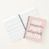 インスピレーションあなたの音声問題モチベーション引用文 ノートブック (内部)