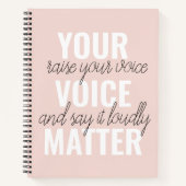 インスピレーションあなたの音声問題モチベーション引用文 ノートブック (正面)