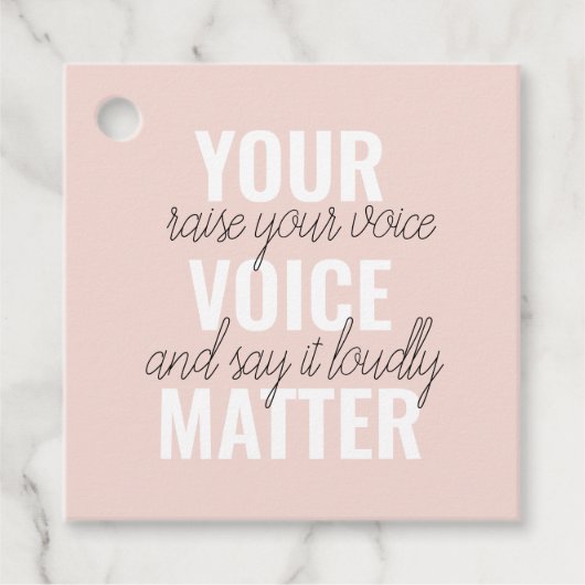 インスピレーションあなたの音声問題モチベーション引用文 フェイバータグ (正面)