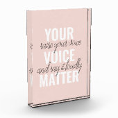 インスピレーションあなたの音声問題モチベーション引用文 フォトブロック (左)