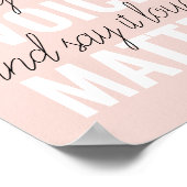 インスピレーションあなたの音声問題モチベーション引用文 ポスター (角)