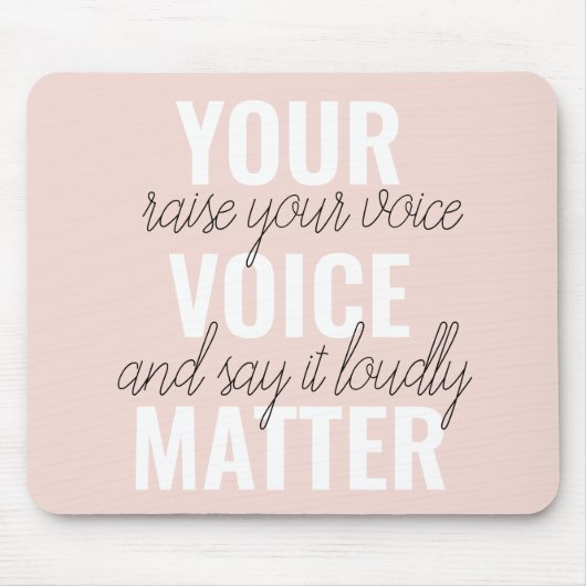 インスピレーションあなたの音声問題モチベーション引用文 マウスパッド (正面)