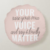 インスピレーションあなたの音声問題モチベーション引用文 ラウンドクッション (裏面)