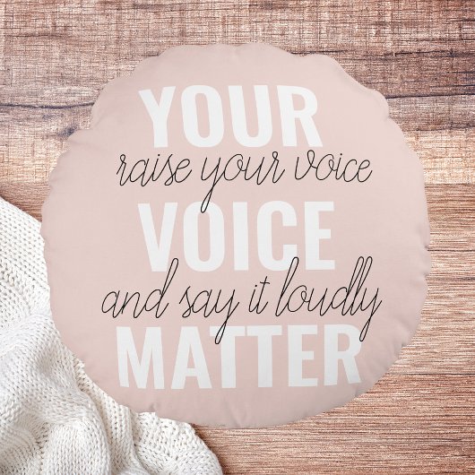 インスピレーションあなたの音声問題モチベーション引用文 ラウンドクッション