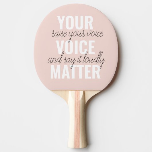 インスピレーションあなたの音声問題モチベーション引用文 卓球ラケット (正面)