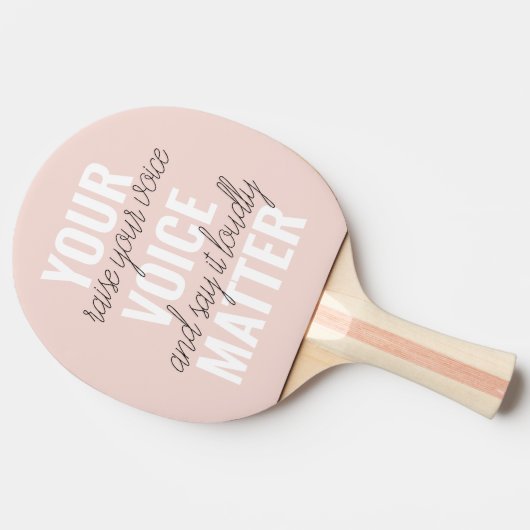 インスピレーションあなたの音声問題モチベーション引用文 卓球ラケット (横)