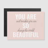 インスピレーションあなたはとても美しい前向き引用文 (正面/裏面)