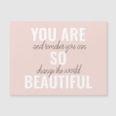 インスピレーションあなたはとても美しい前向き引用文 (正面)