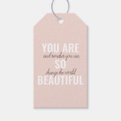インスピレーションあなたはとても美しい前向き引用文 ギフトタグ (正面)
