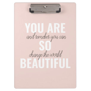 インスピレーションあなたはとても美しい前向き引用文 クリップボード