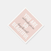 インスピレーションあなたはとても美しい前向き引用文 スタンダードカクテルナプキン (角)