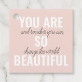 インスピレーションあなたはとても美しい前向き引用文 フェイバータグ (正面)