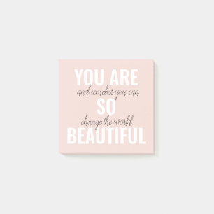 インスピレーションあなたはとても美しい前向き引用文 ポストイット