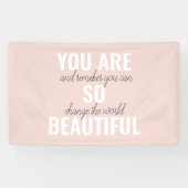 インスピレーションあなたはとても美しい前向き引用文 横断幕 (横)