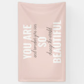 インスピレーションあなたはとても美しい前向き引用文 横断幕 (縦)