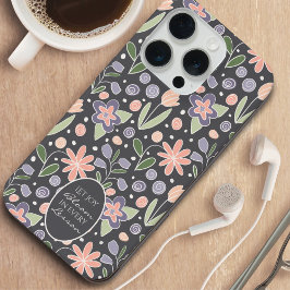 インスピレーションあふれる先生のためのフラワーデザインフォンケース iPhone 15 PROケース