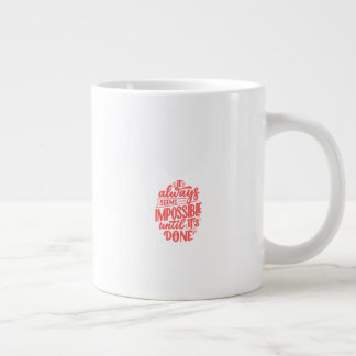 インスピレーションあふれる日常のコーヒータイム ジャンボコーヒーマグカップ