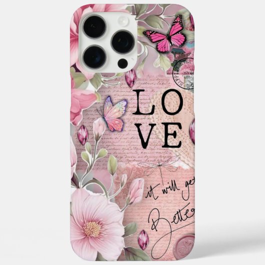 インスピレーションあふれる花柄 Case-Mate iPhoneケース (裏面)