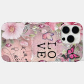 インスピレーションあふれる花柄 Case-Mate iPhoneケース (裏面 (横))