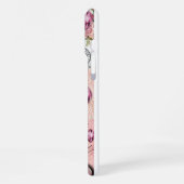 インスピレーションあふれる花柄 iPhoneケース (左側面)