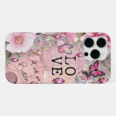 インスピレーションあふれる花柄 iPhoneケース (裏面横)