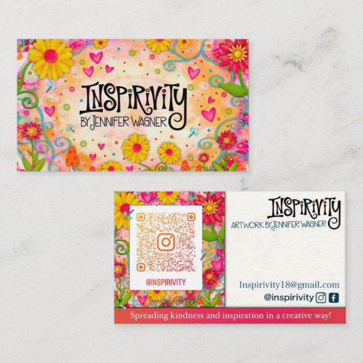 インスピレーションおもしろい連絡フローラカード 名刺 (正面/裏面)