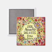 インスピレーションかわいらしフローラ奇跡引用文インスパイアズ マグネット (正面/裏面)