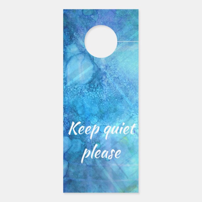 インスピレーションが進行中保、静かにお願い ドアノブサイン (裏面)