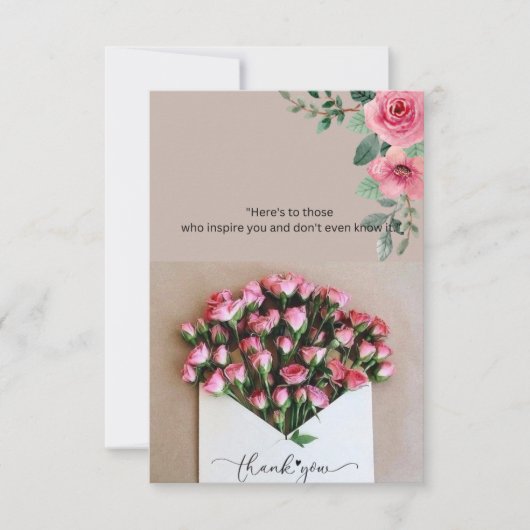 「インスピレーションに感謝」 サンキューカード (正面)