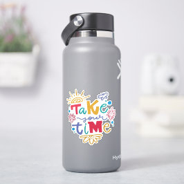 インスピレーションに満ちたカラフルな「Take Your Time」デザイン シール