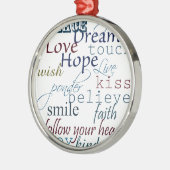 インスピレーションの単語 メタルオーナメント (左)