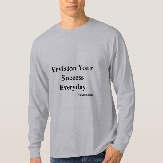インスピレーションの引用ロングスリーブTシャツ G - EYSED Tシャツ (正面)