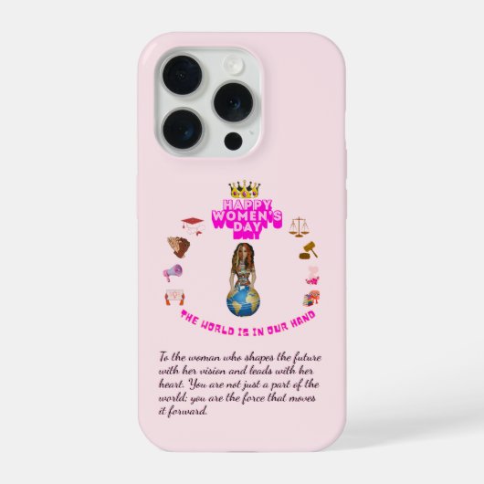 インスピレーションの引用 ハッピーの国際女性デー iPhoneケース (裏面)