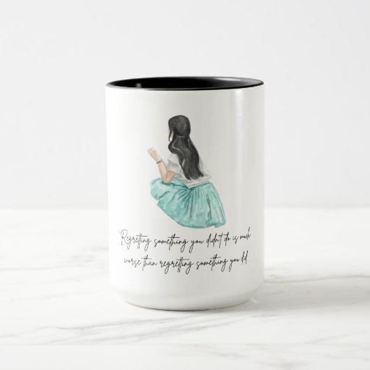 インスピレーションの引用 美しい コーヒーマグ マグカップ (中央)