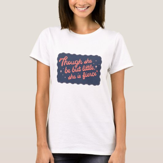 インスピレーションの引用Tシャツ、小さいながらも力強い贈り物 Tシャツ (正面)