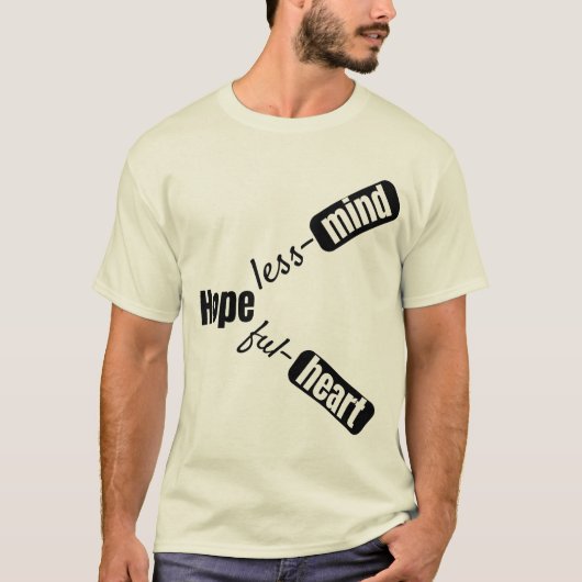 インスピレーションの引用Tシャツ - 心と知性 Tシャツ (正面)