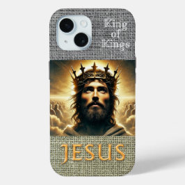 インスピレーションの聖書グレーへシアンイエスキンゴールド iPhone 15ケース