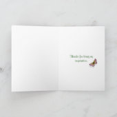 インスピレーションの花と蝶 カード (内部)