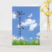 インスピレーションの花と蝶 カード (黄色い花)