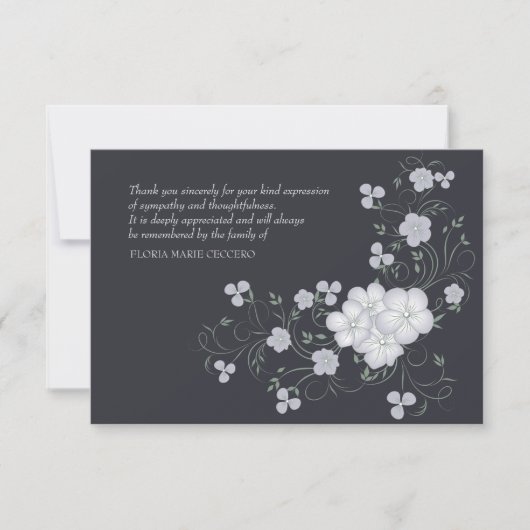 インスピレーションの葬式のサンキューカード サンキューカード (正面)