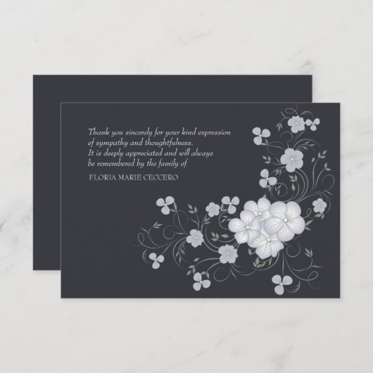 インスピレーションの葬式のサンキューカード サンキューカード (正面/裏面)