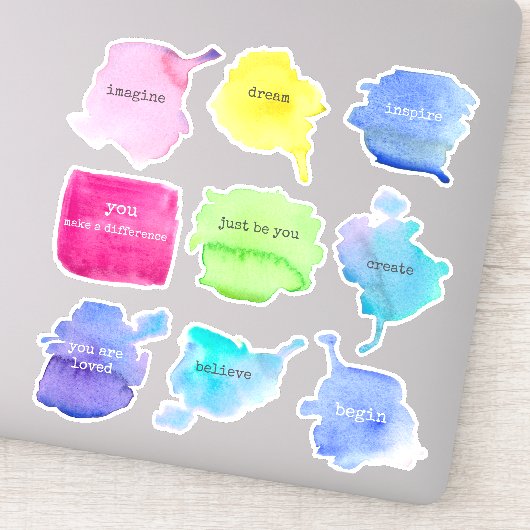 インスピレーションの言葉が大好前向きき シール (詳細)