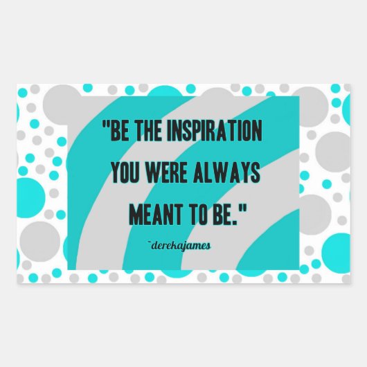 インスピレーションの長方形のステッカー 長方形シール (正面)