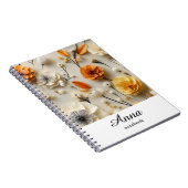 インスピレーションの開花パーソナライズされた: College Ruled ノートブック (右側)