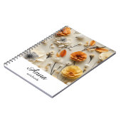 インスピレーションの開花パーソナライズされた: College Ruled ノートブック (左側)