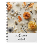 インスピレーションの開花パーソナライズされた: College Ruled ノートブック (正面)