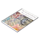 インスピレーションのRumiの引用文の仏の芸術の螺線形ノート ノートブック (左側)